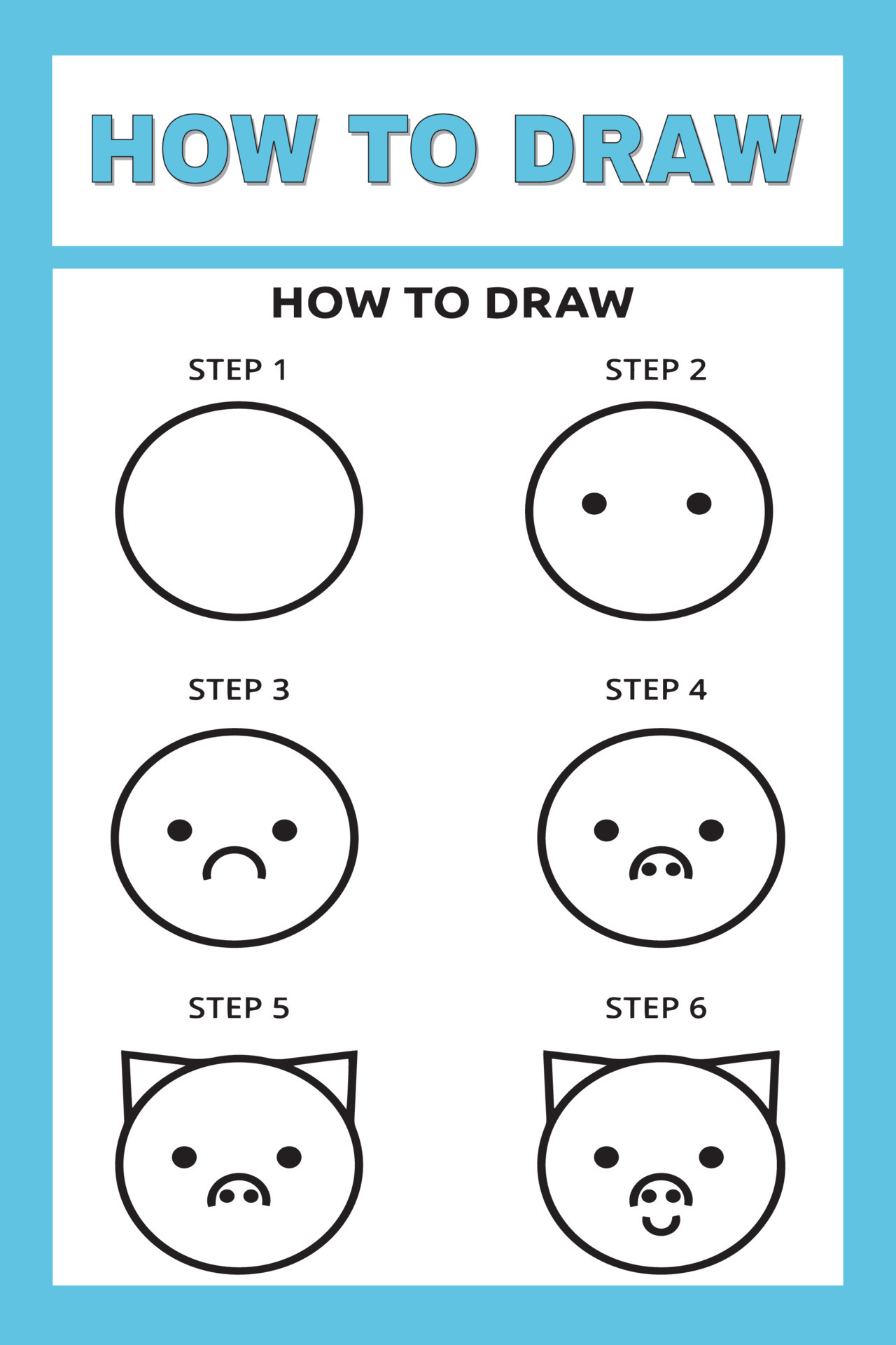 How to Draw Animals Step by Step 15279438 Vector Art at Vecteezy