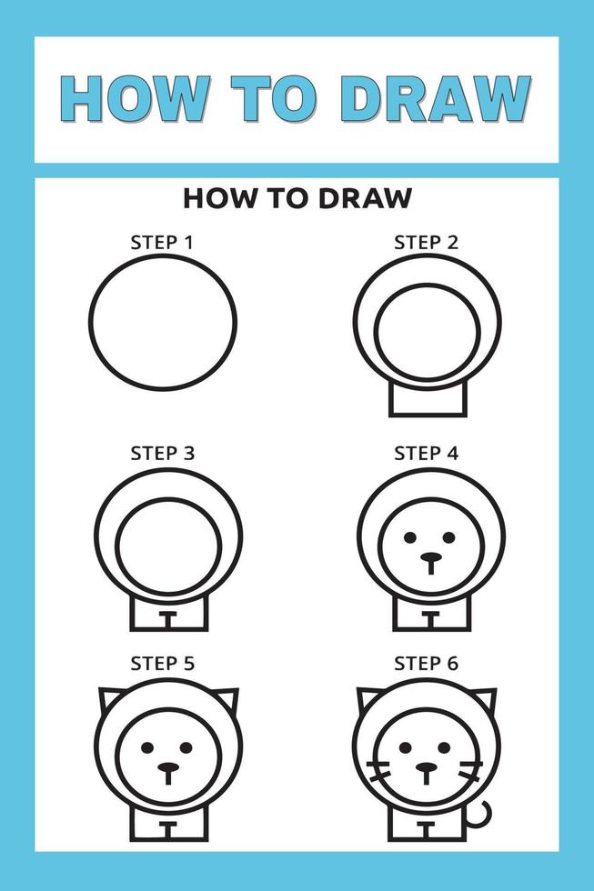 How to Draw Animals Step by Step vector