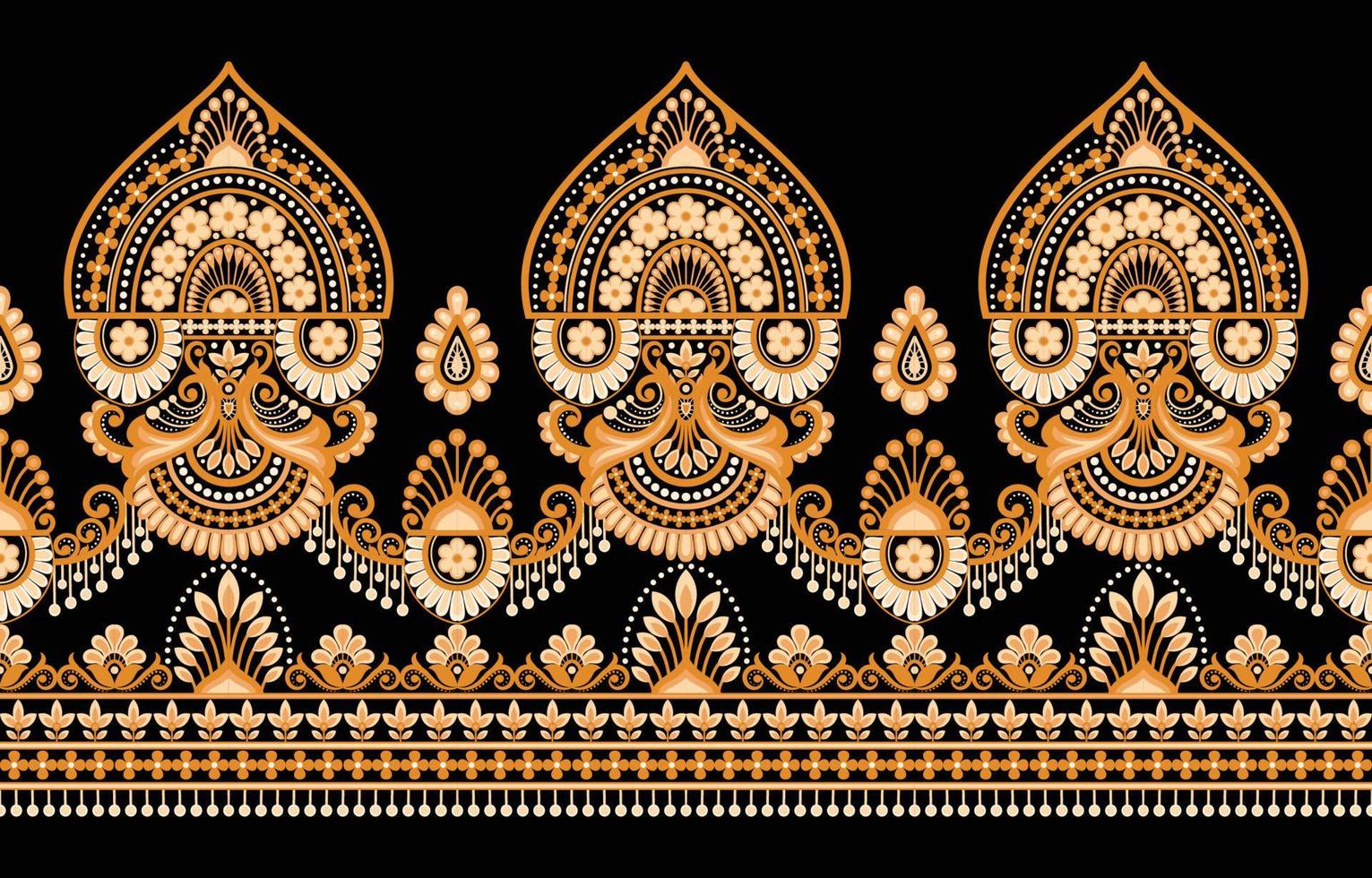 Vector beautiful damask pattern. Royal pattern with floral ornament Wallpaper with a damask pattern. Vector illustration.