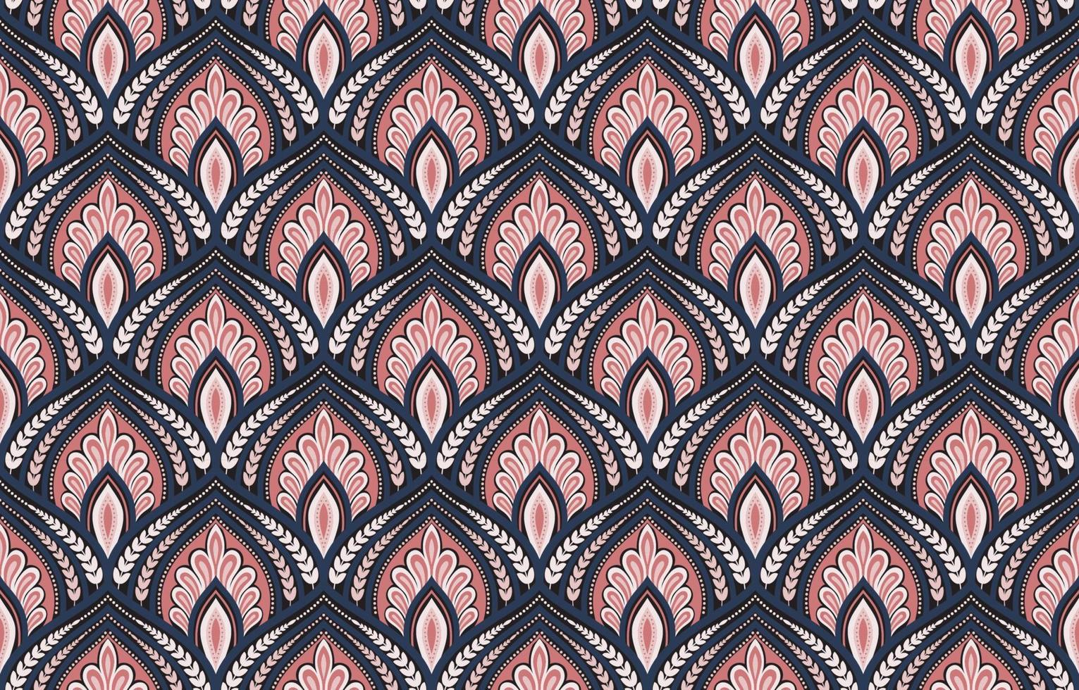 Vector vintage damask pattern design