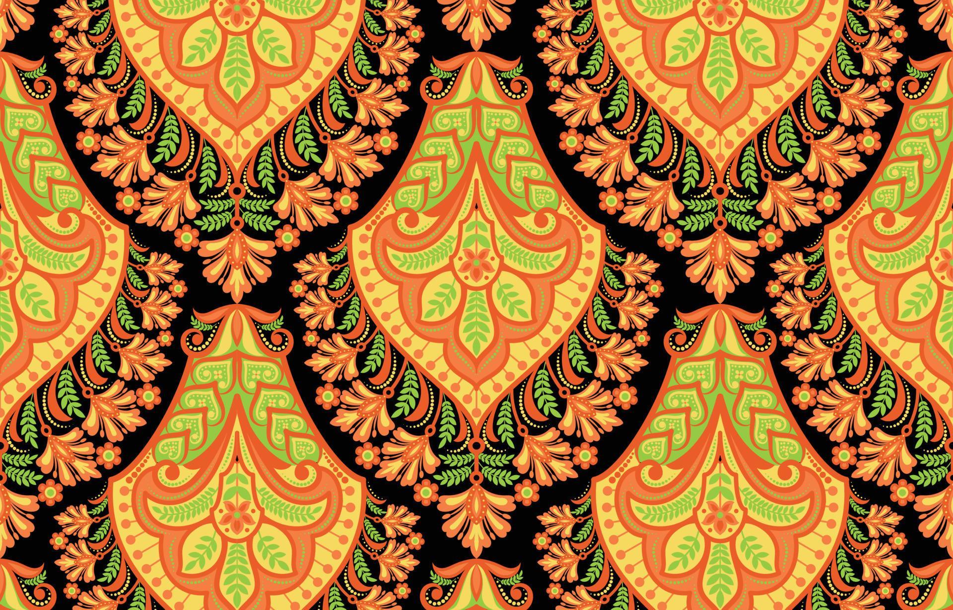 Vector beautiful damask pattern. Royal pattern with floral ornament