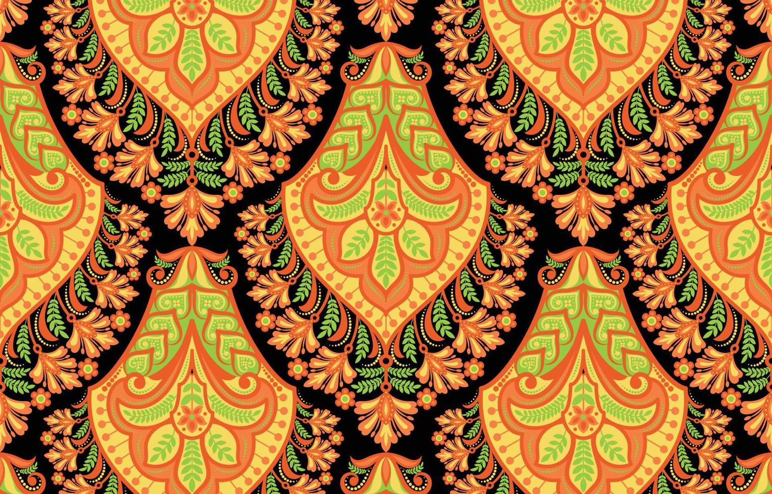 Vector beautiful damask pattern. Royal pattern with floral ornament Wallpaper with a damask pattern. Vector illustration.