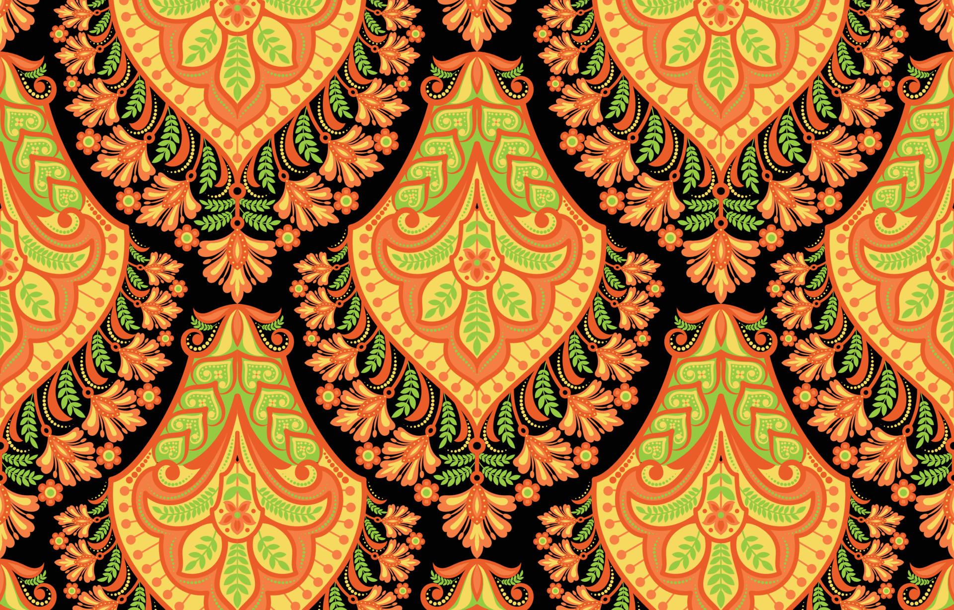 Vector beautiful damask pattern. Royal pattern with floral ornament