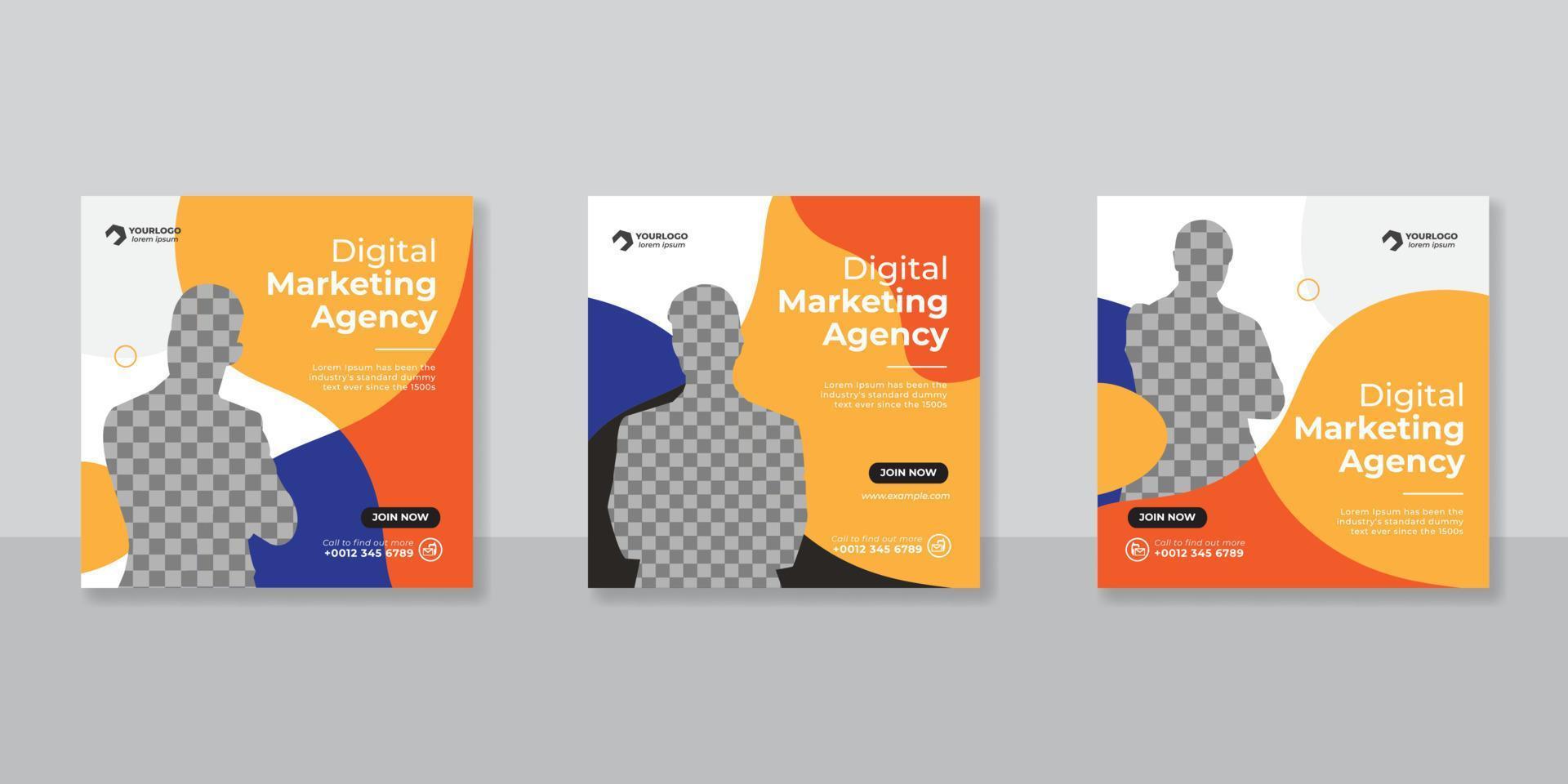 Digital business marketing social media post template. 15279515 Vector