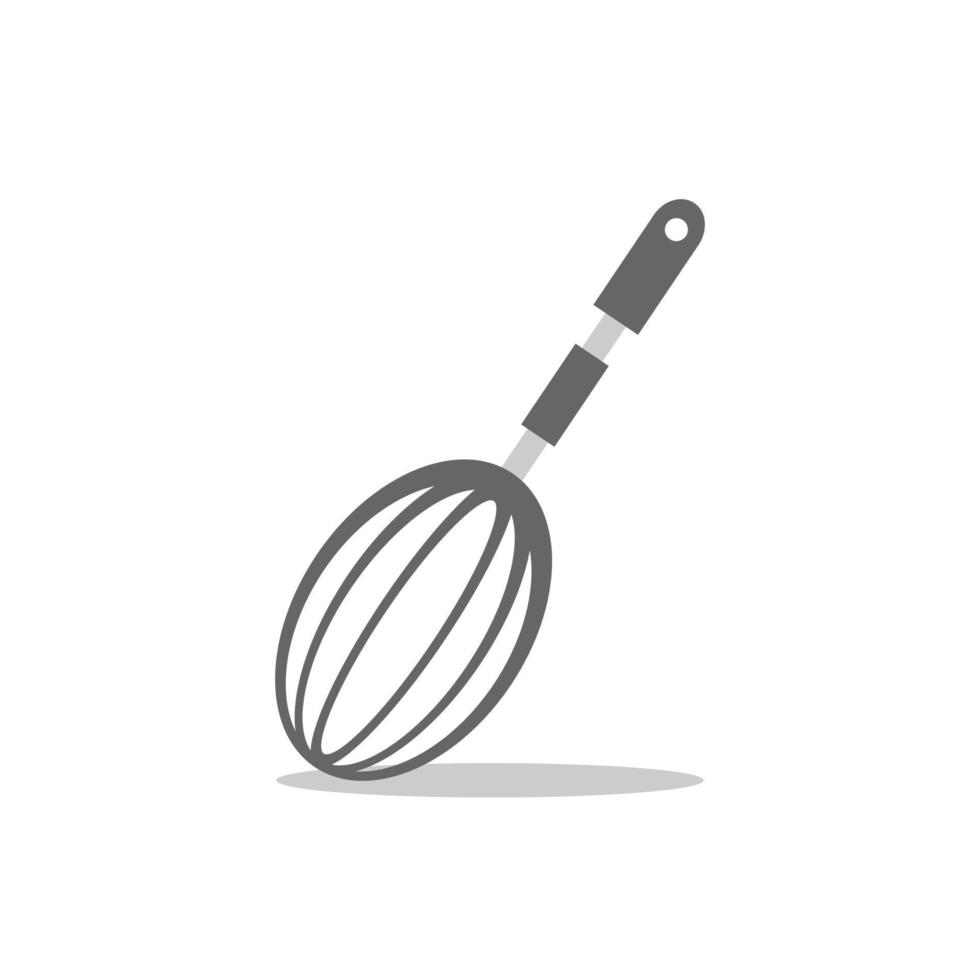flat illustration of a whisk. cake maker tool vector template.