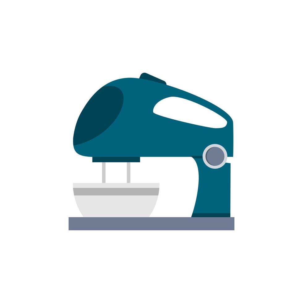 flat illustration of stand mixer and a bowl. pastry vector graphic template.