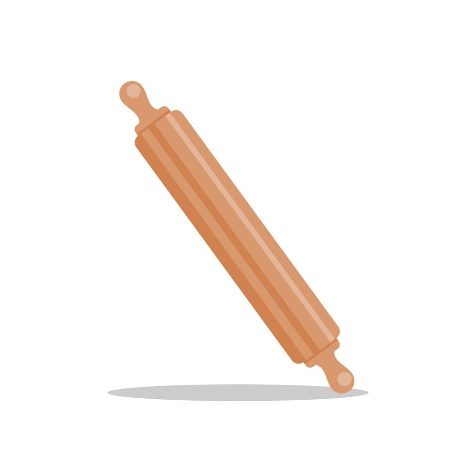 flat illustration of a rolling pin. pastry tool vector graphic.