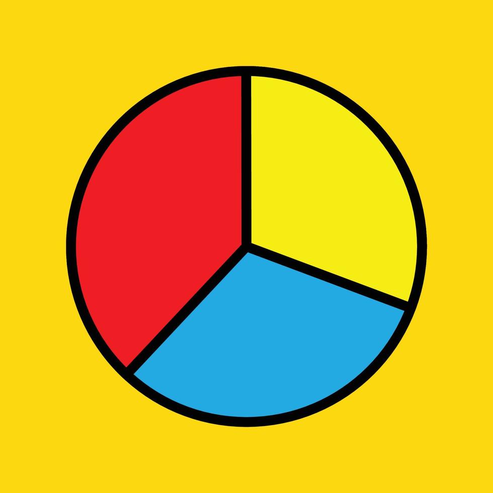 Pie Chart Filled Icon vector