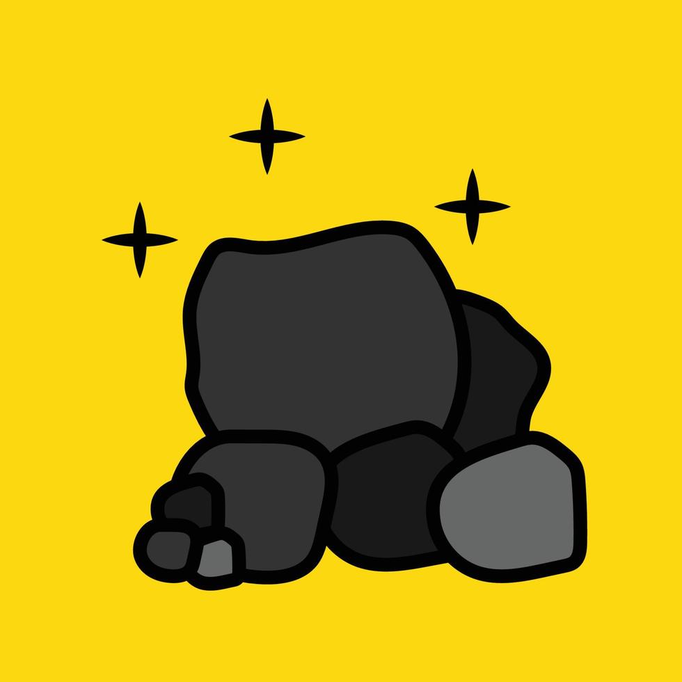 Coal Filled Icon vector