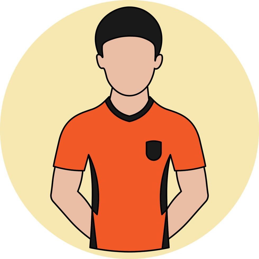 icono lleno de camiseta de fútbol de holanda vector