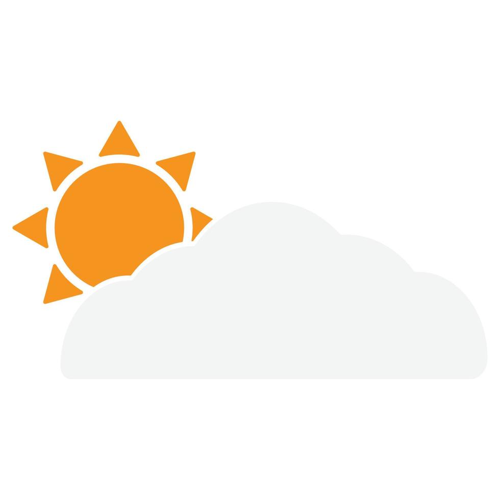 Cloudy Flat Icon vector