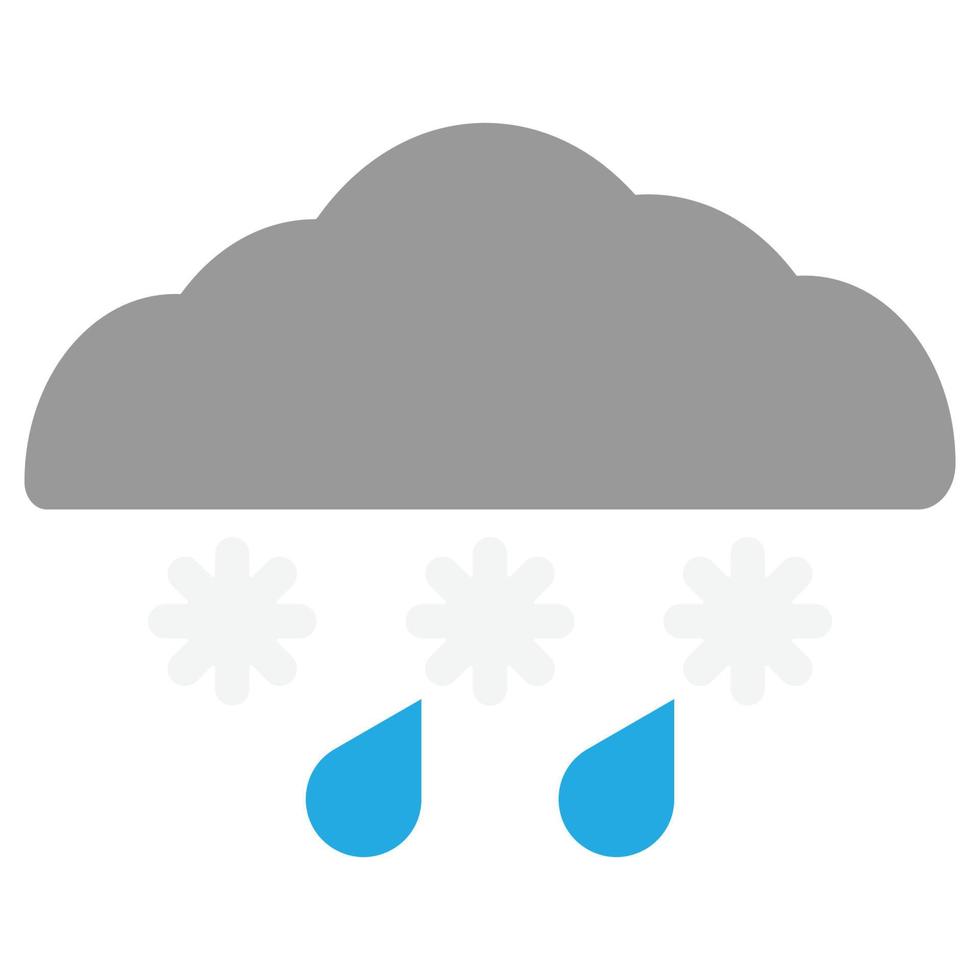 Sleet Flat Icon vector