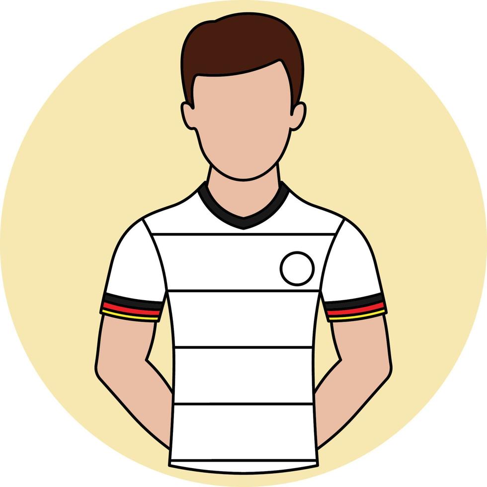 icono lleno de camiseta de fútbol de Alemania vector