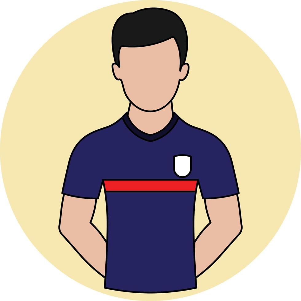 icono lleno de camiseta de fútbol de francia vector