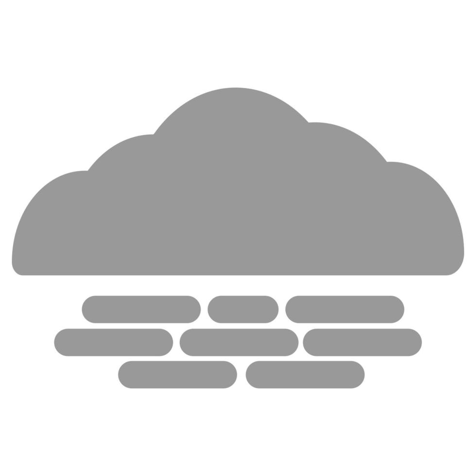 Foggy Flat Icon vector