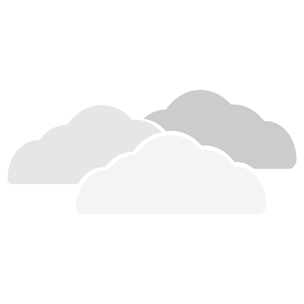 Cloudy Flat Icon vector
