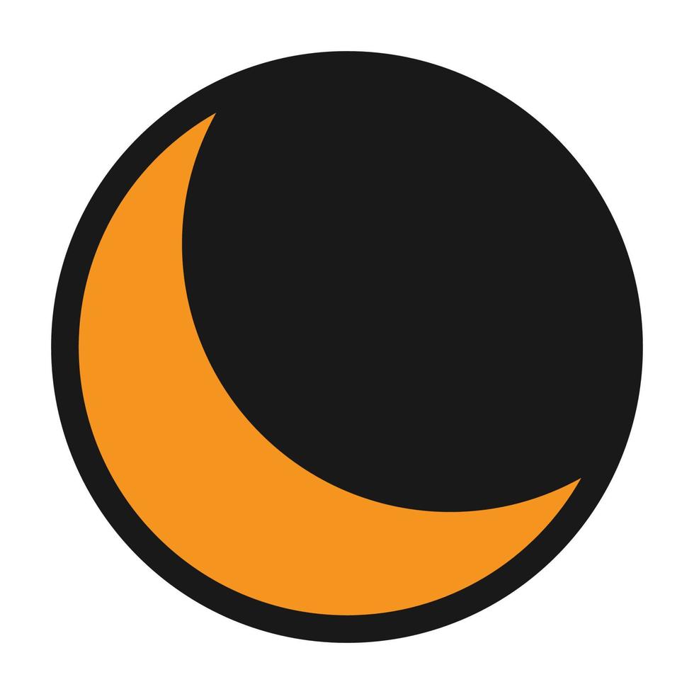 icono plano del eclipse de luna vector