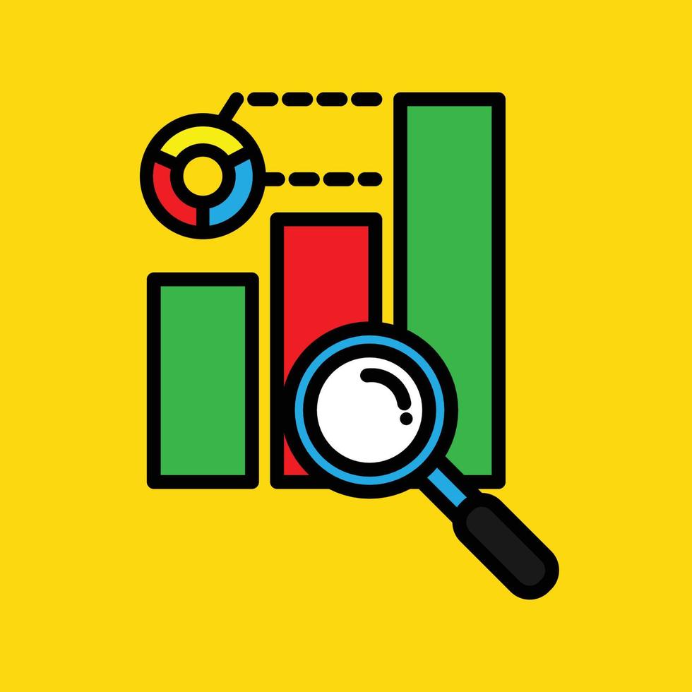 Stock Analytics Filled Icon vector