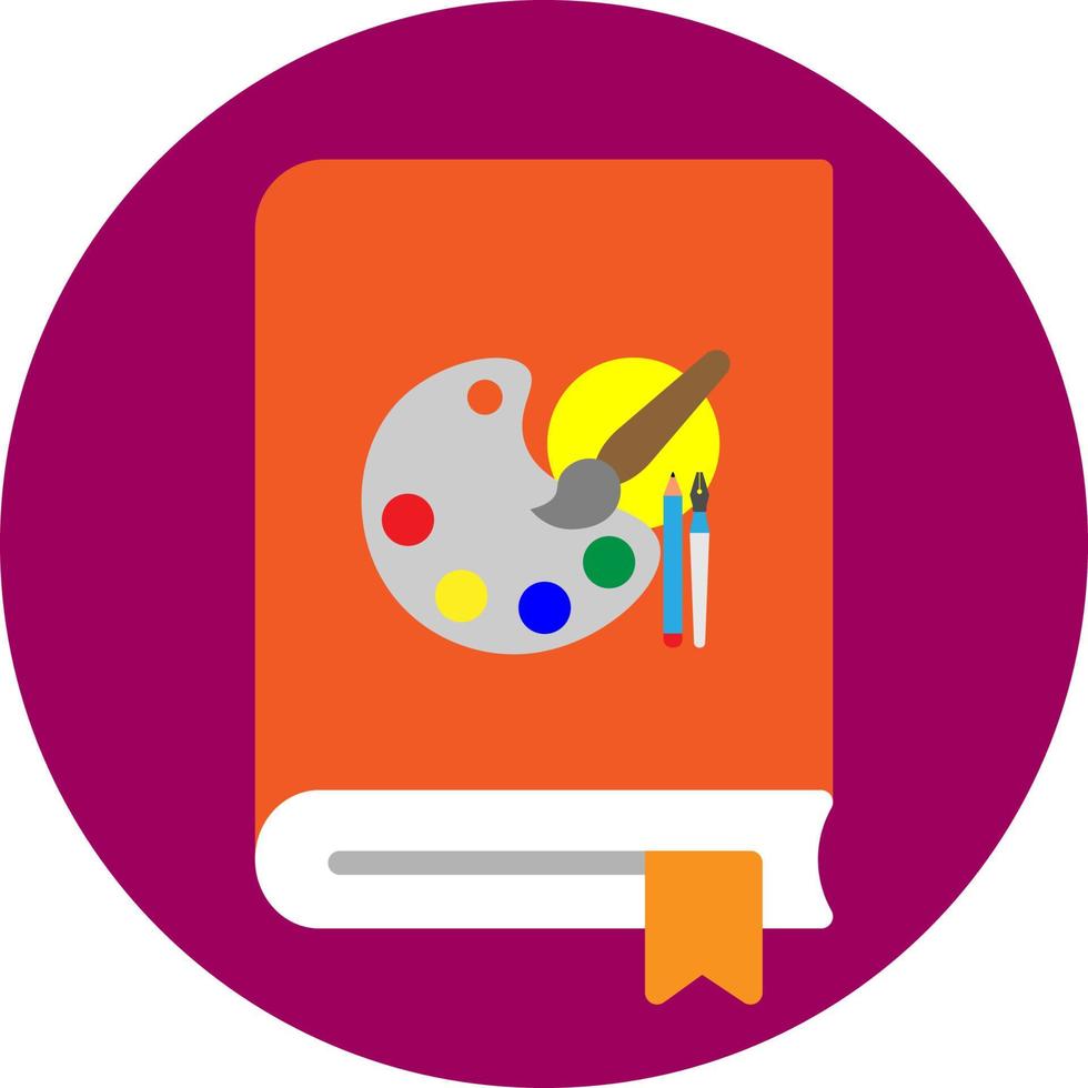 Art Education Book Flat Icon vector