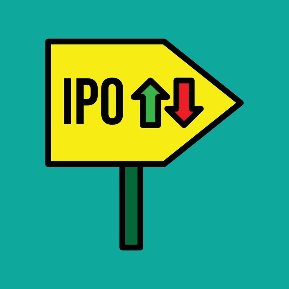Initial Public Offering Filled Icon vector