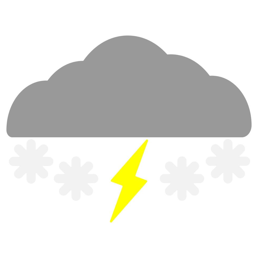 Snowstorm Flat Icon vector