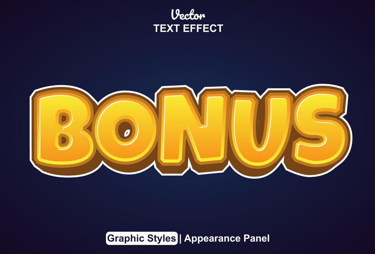 bonus text effects with graphic style and editable. vector