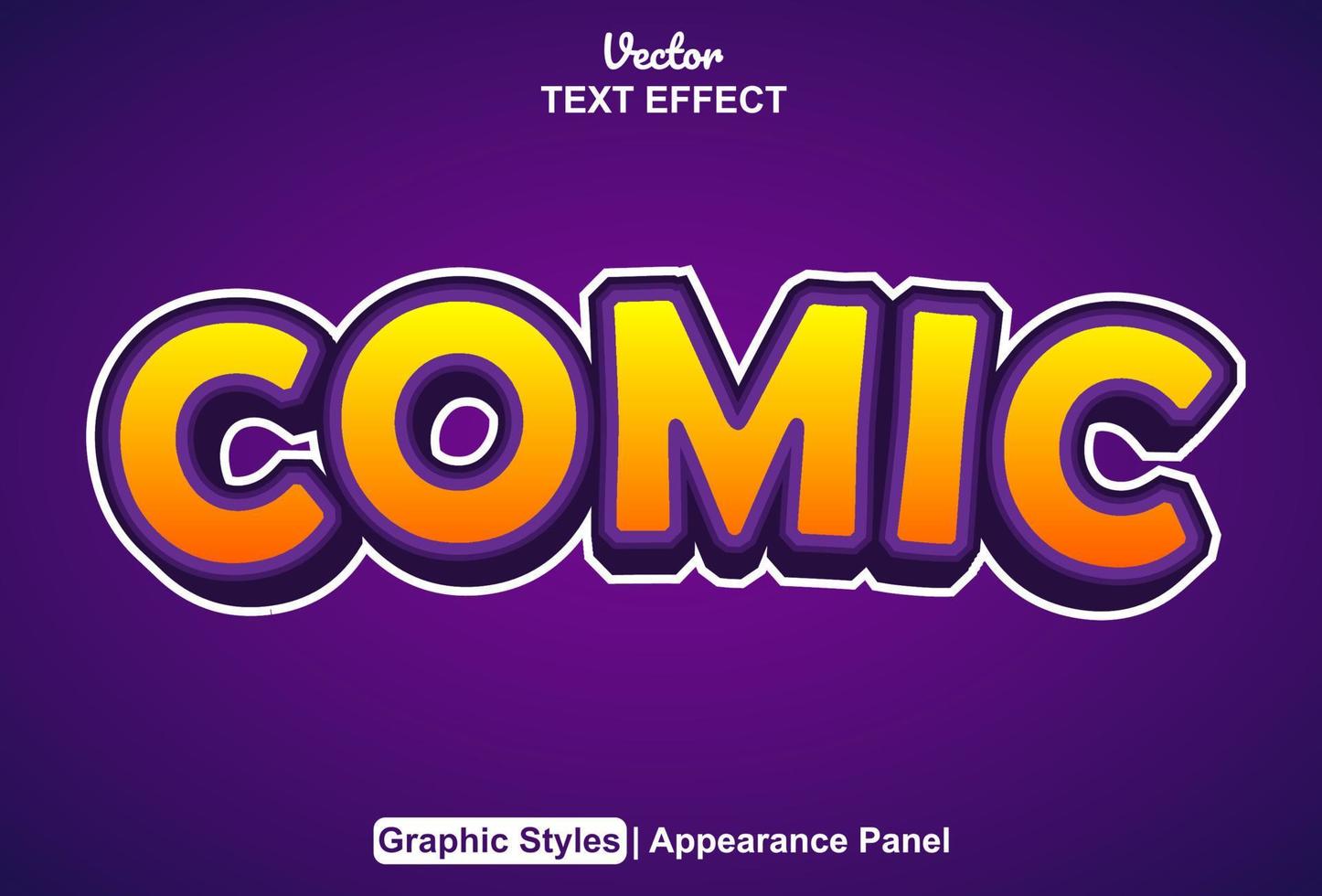 comic text effect with graphic style and editable. vector