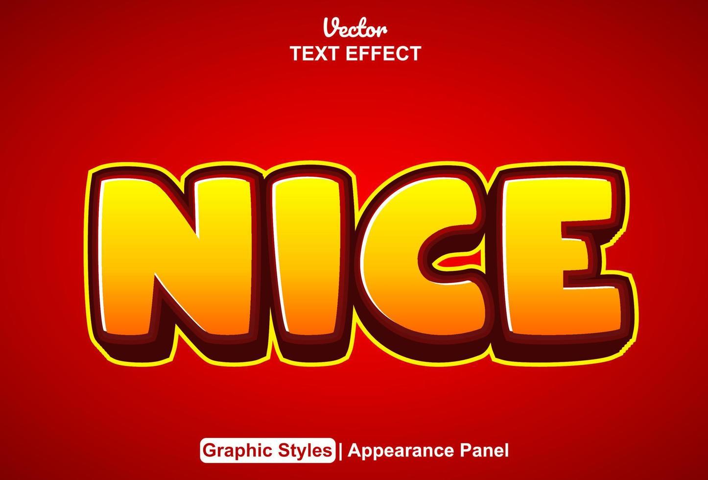 nice text effect with graphic style and editable. vector