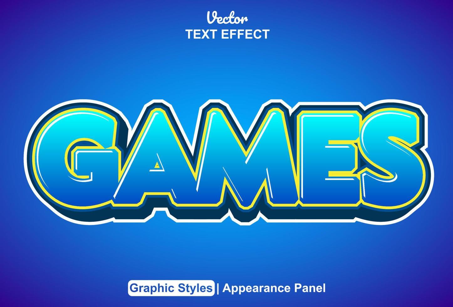 Games text effects with graphic style and editable. vector