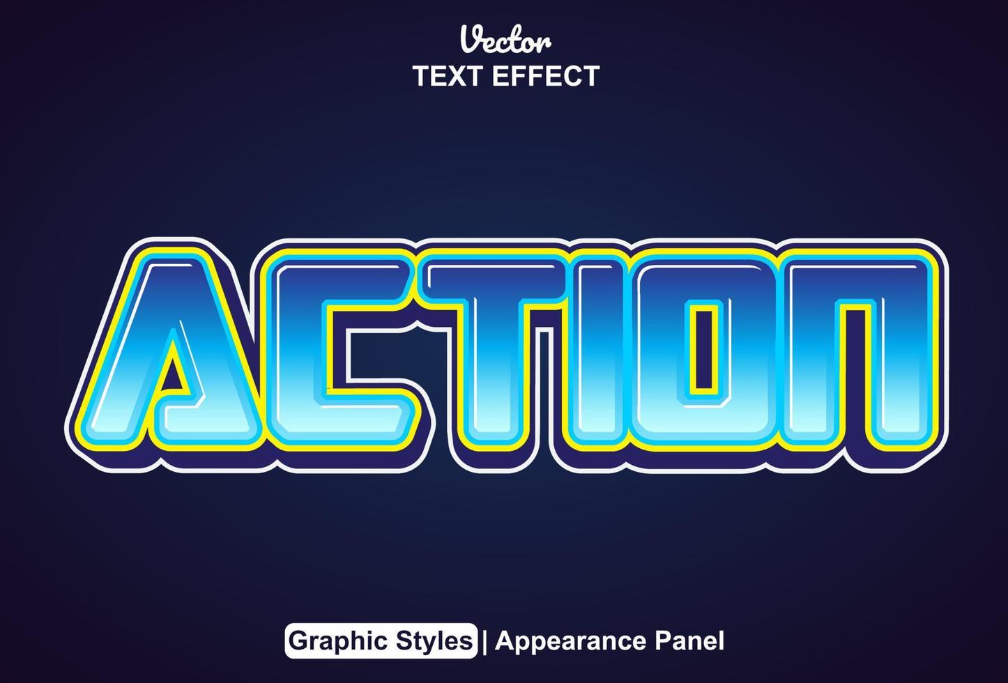 action text effect with graphic style and editable. vector