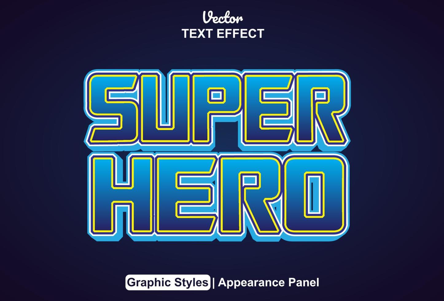 super hero text effect with graphic style and editable. vector