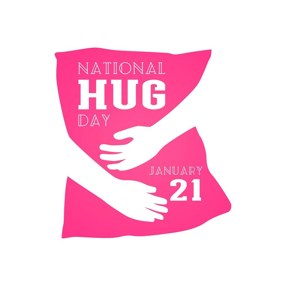 Happy Hug Day. National Hug Greetings. Affection Event vector