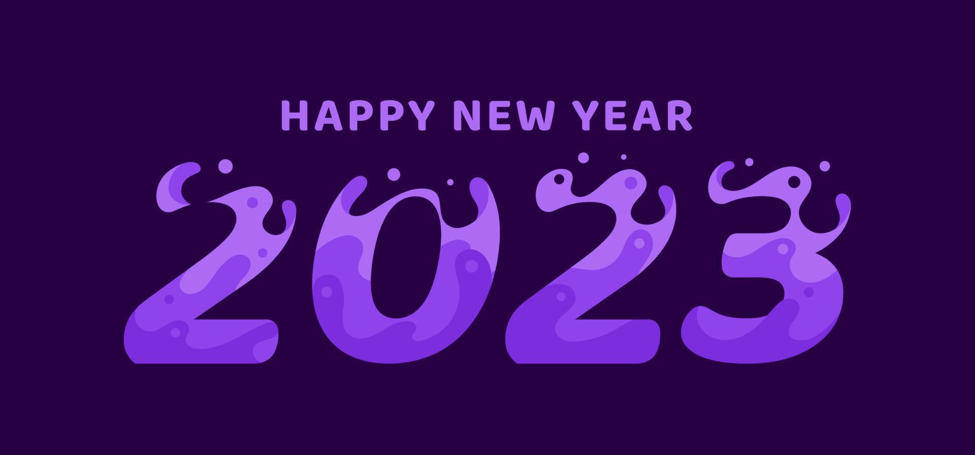 feliz año nuevo 2023 banner de tarjeta de felicitación para calendario vector