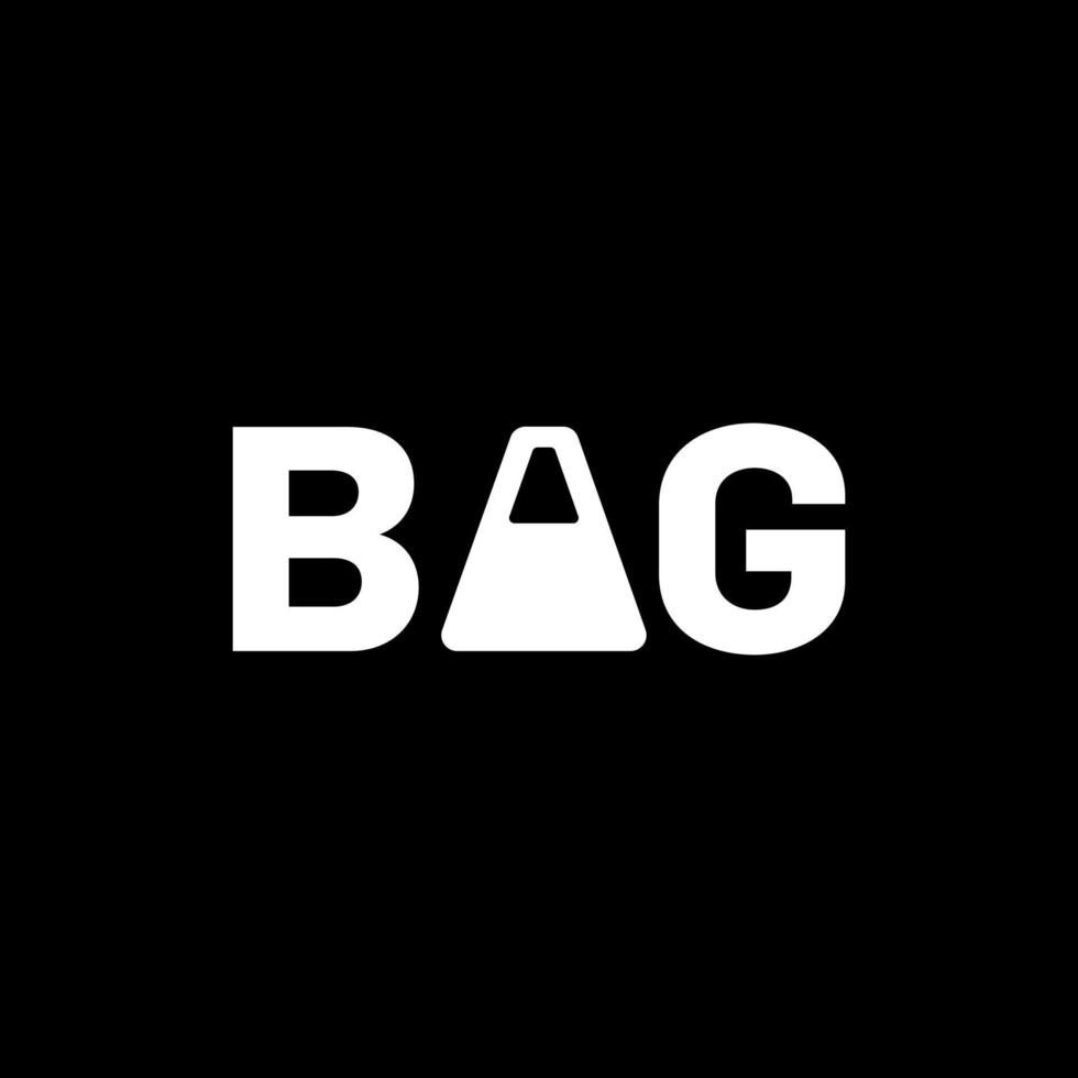 Bag vector design on black background