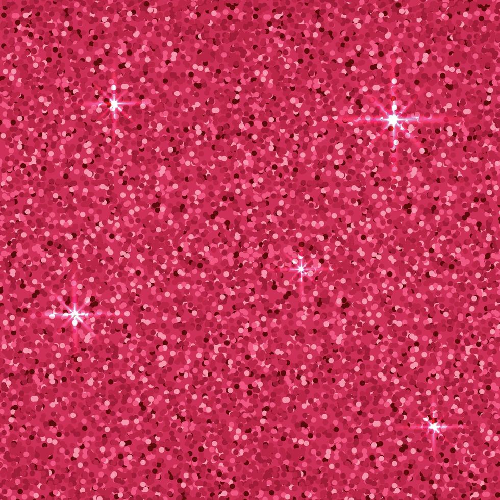 Glitter background. Pantone 2023 Viva Magenta color. Square backdrop with shiny glitter effect. Abstract vector illustration