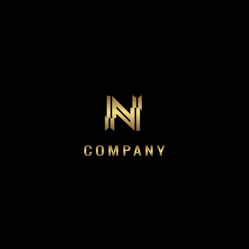 Minimal lettering logo design vector