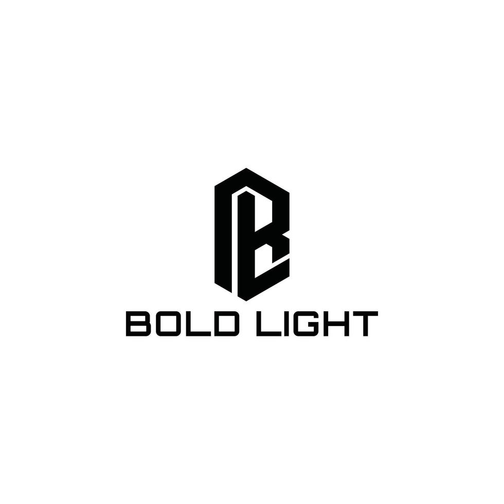 Abstract initial letter BL or LB logo in black color isolated in white background applied for gaming space logo also suitable for the brands or companies have initial name LB or BL. vector