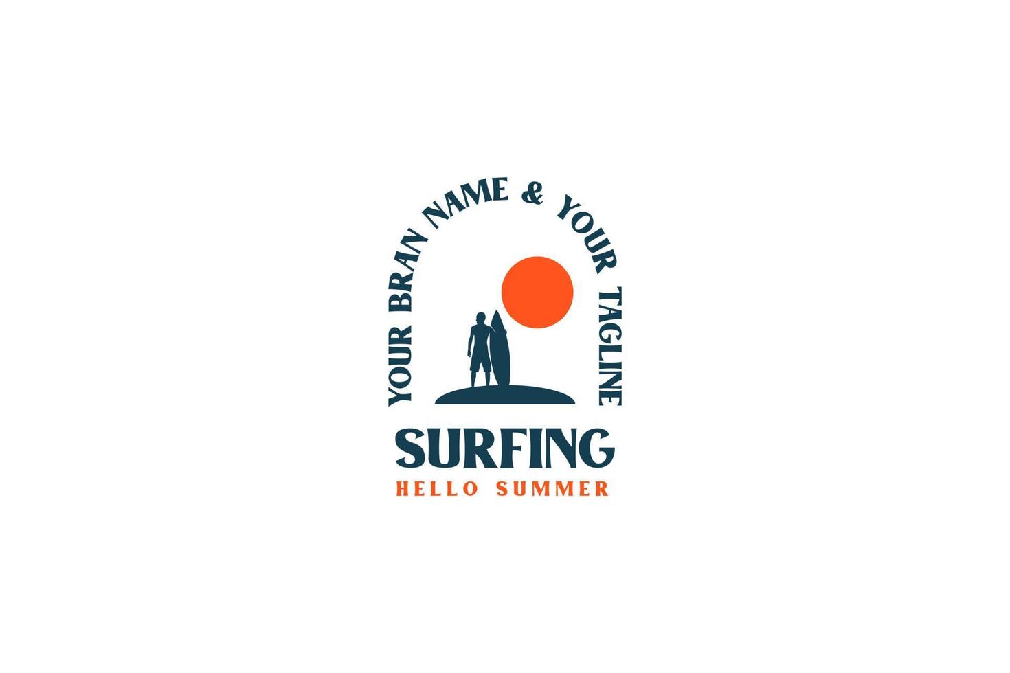 Beach Vacation Logo Design Template vector