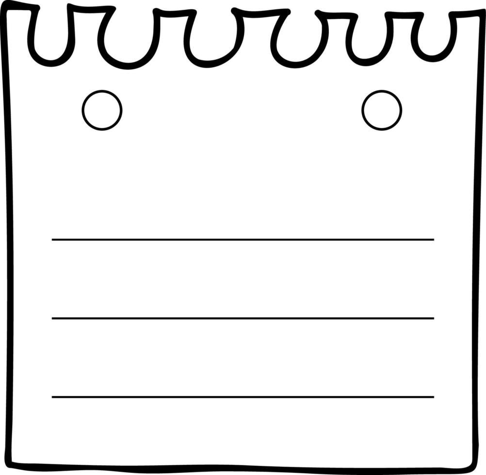 Sheet for notes. hand drawn doodle vector