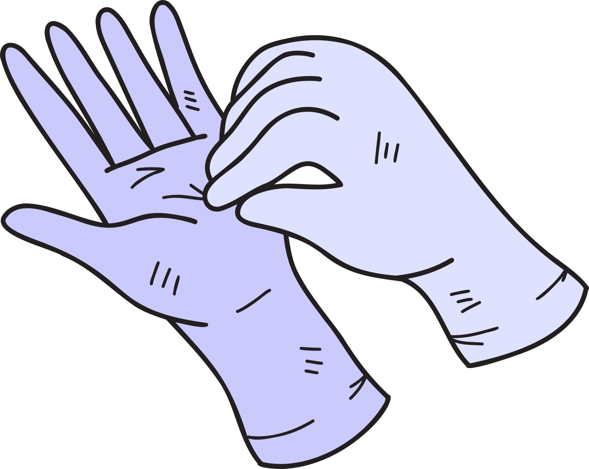 Hand Drawn medical gloves illustration 15280209 PNG