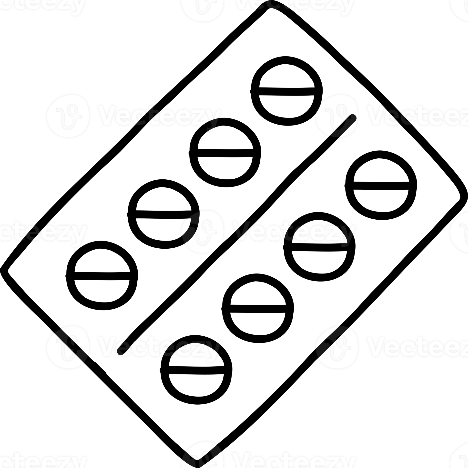 Hand Drawn Pills on the pill box illustration 15280212 PNG