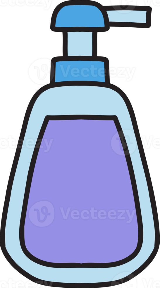 illustration de bouteille de pompe à savon dessinée à la main png