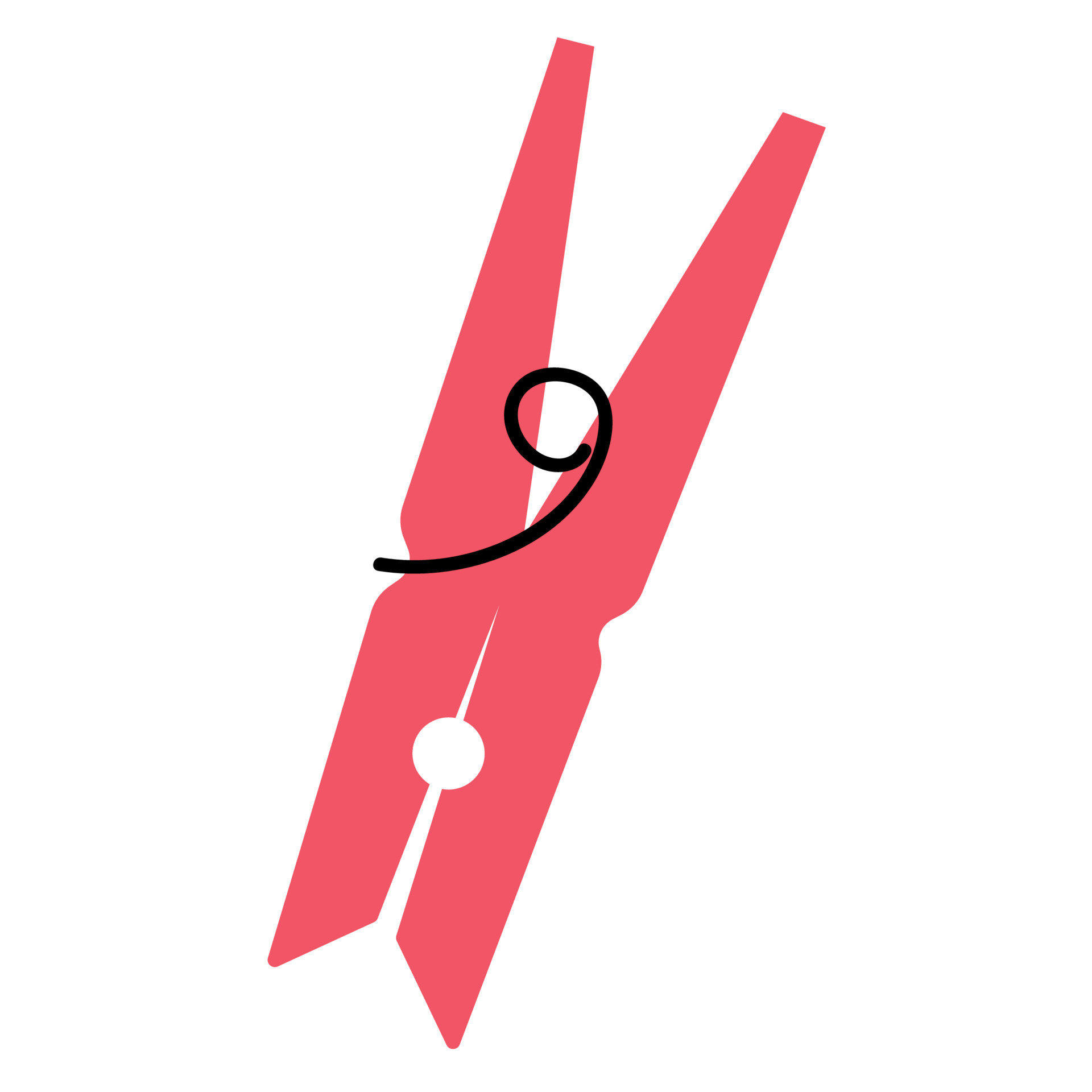 Flat red clothes pin. 15280249 Vector Art at Vecteezy