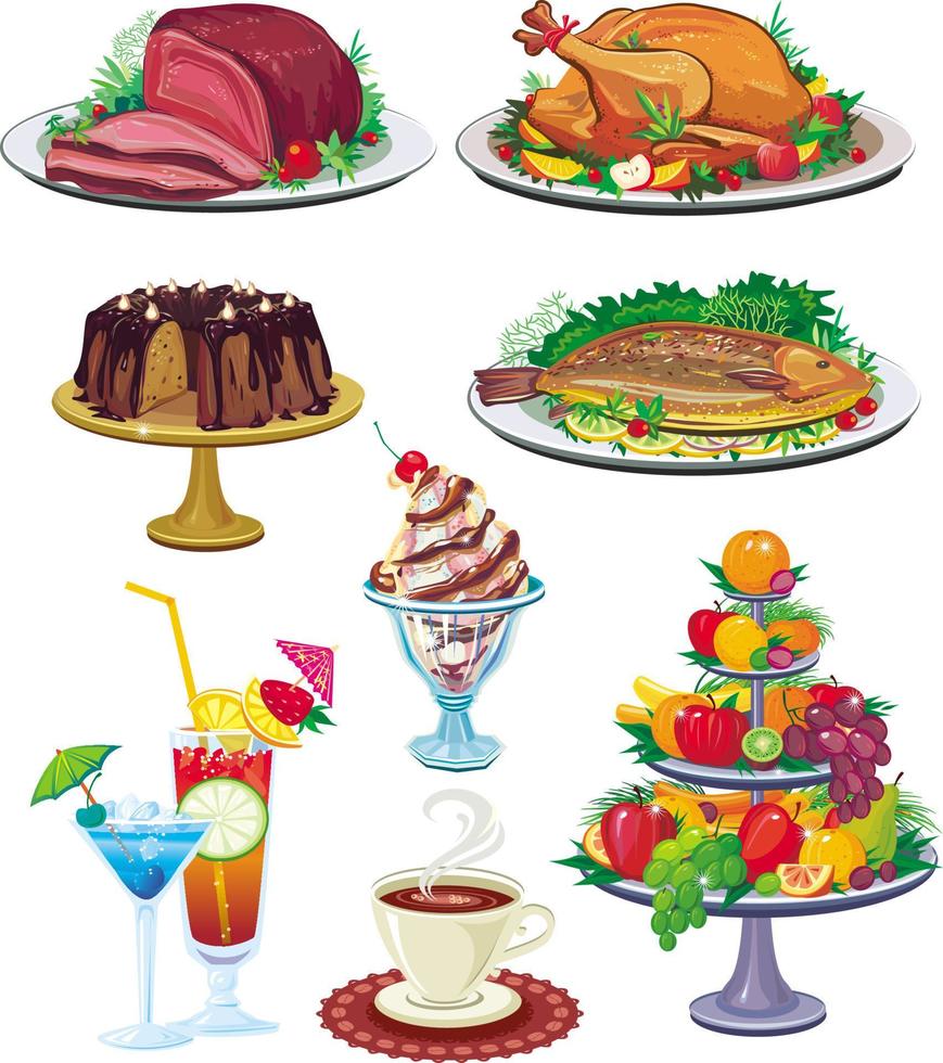 Holiday dinner Winter holidays vector