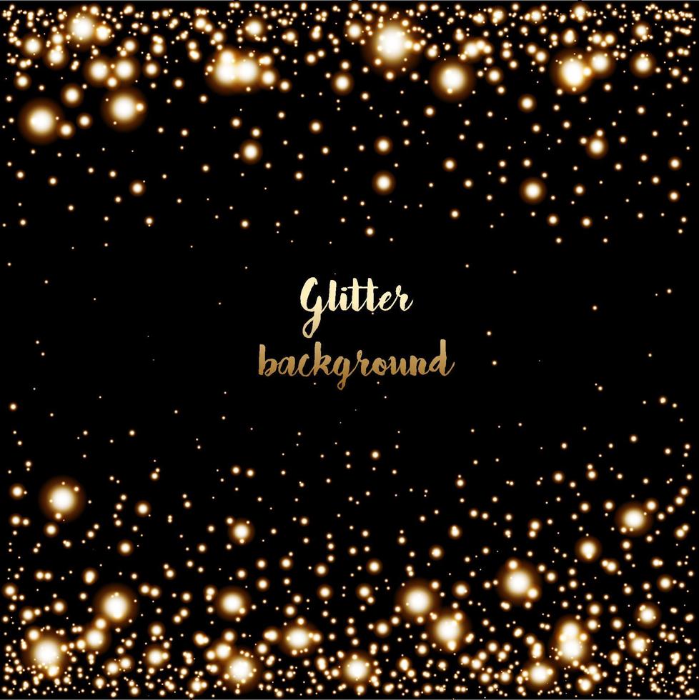 Glitter background with glowing lights vector