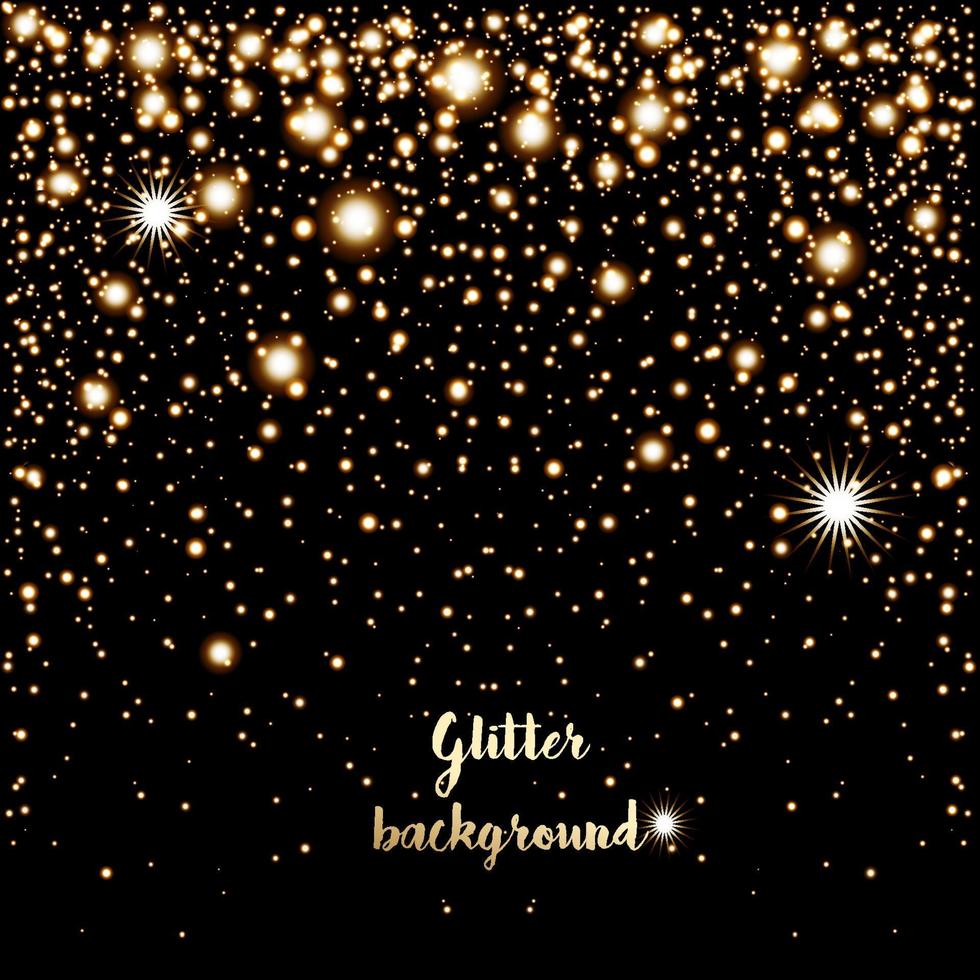 Glitter background with glowing lights vector