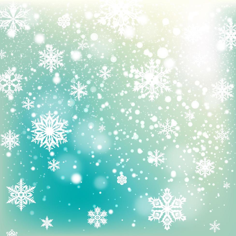 Winter falling snow background vector