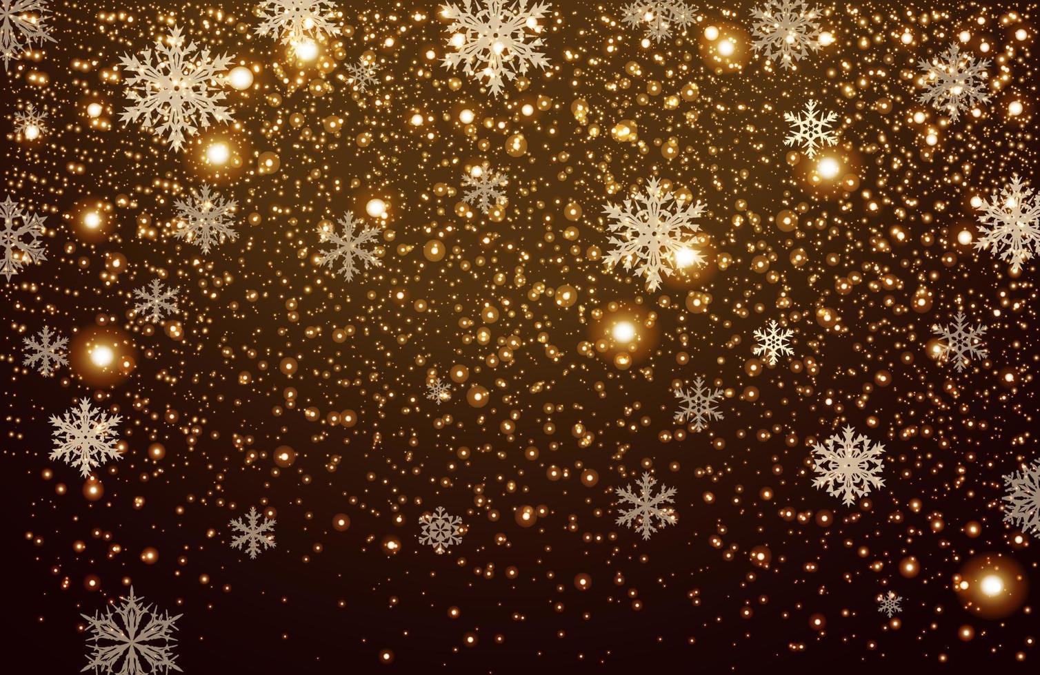 Winter falling snow background vector