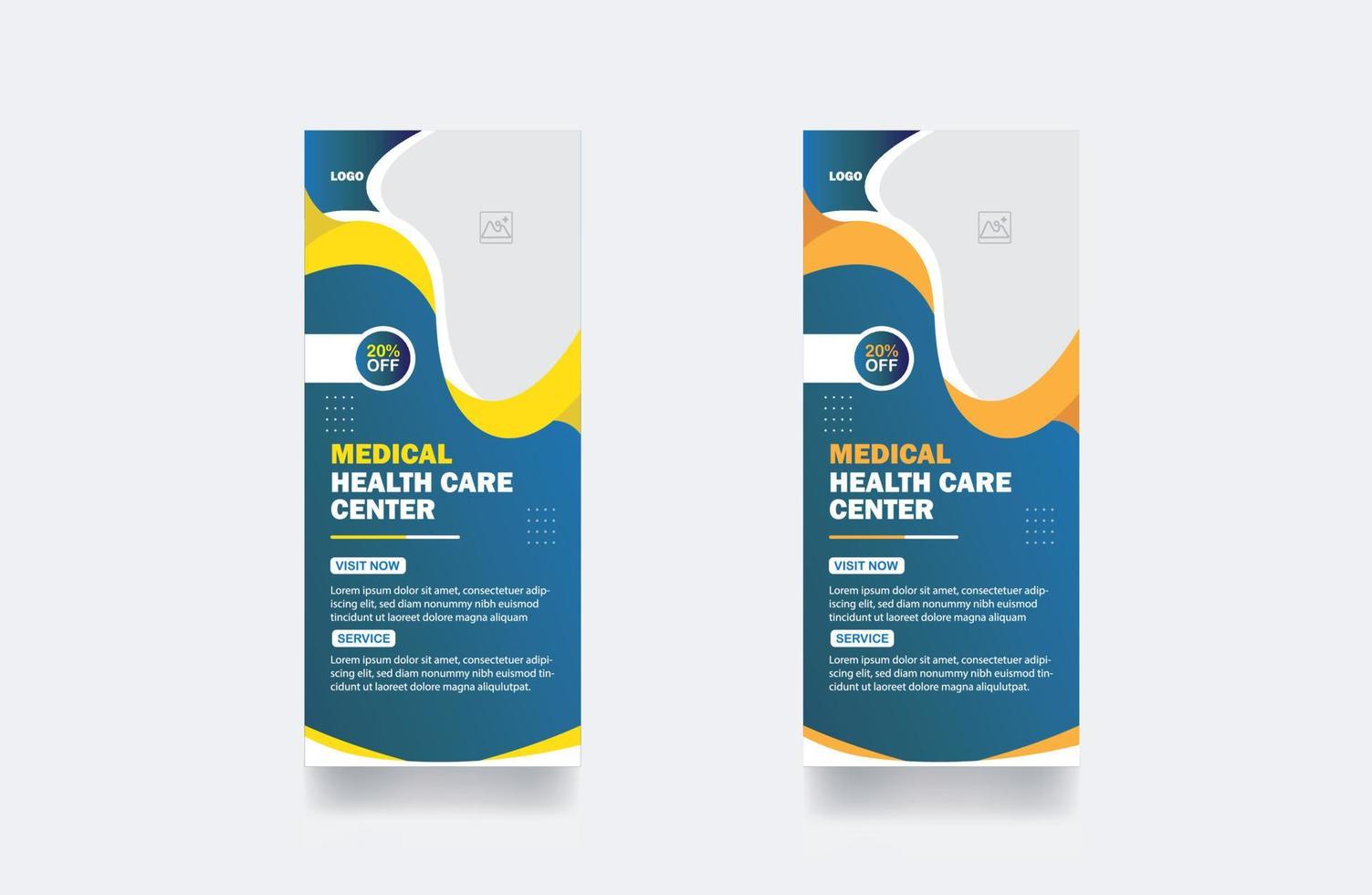 Medical healthcare cover template hospital brochure background clinic Rollup corporate poster template vector