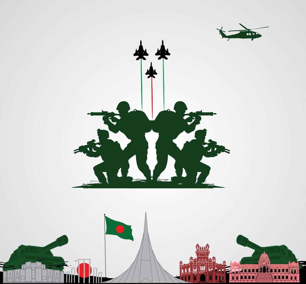 día de la independencia de bangladesh. 26 de marzo. plantilla para fondo, pancarta, tarjeta, póster. ilustración vectorial vector